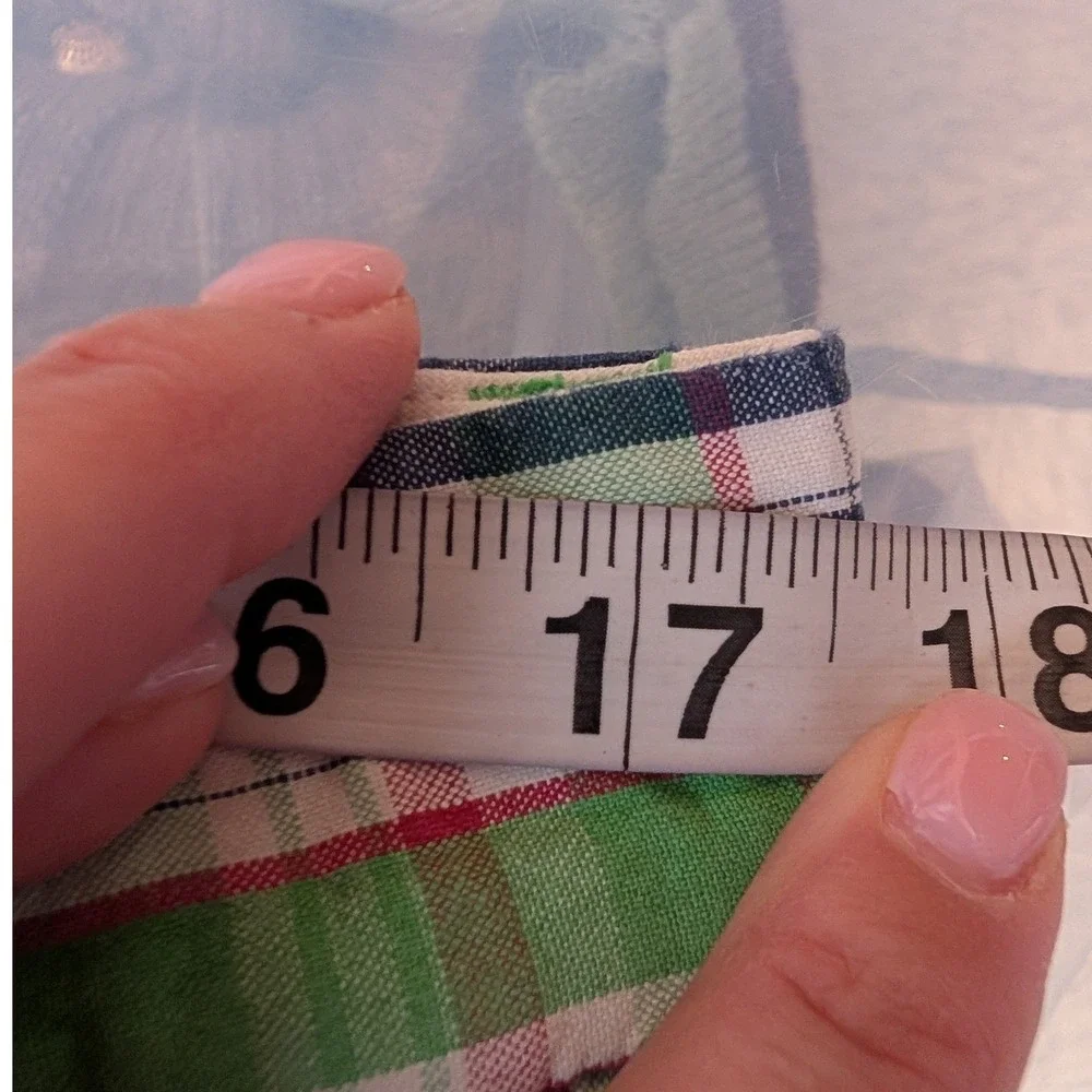 VTG Polo Ralph Lauren Plaid Madras Shorts Men 36 Green Cotton Preppy Grunge Golf